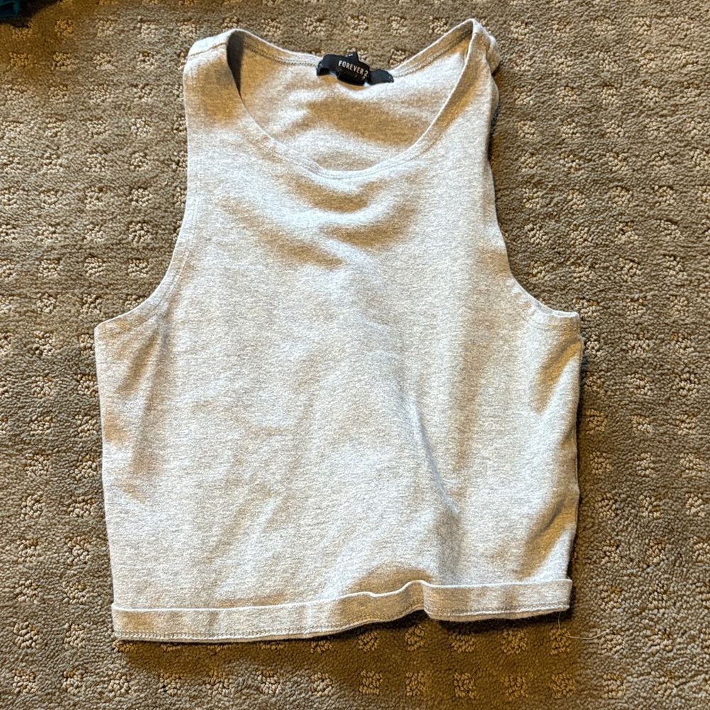 Forever 21 Gray Sleeveless Top